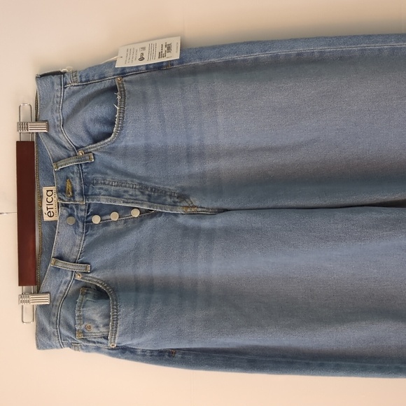 Anthropology Etica Stanton Wide leg/cuff cotton Denim relaxed fit Jeans 31 - Picture 8 of 11